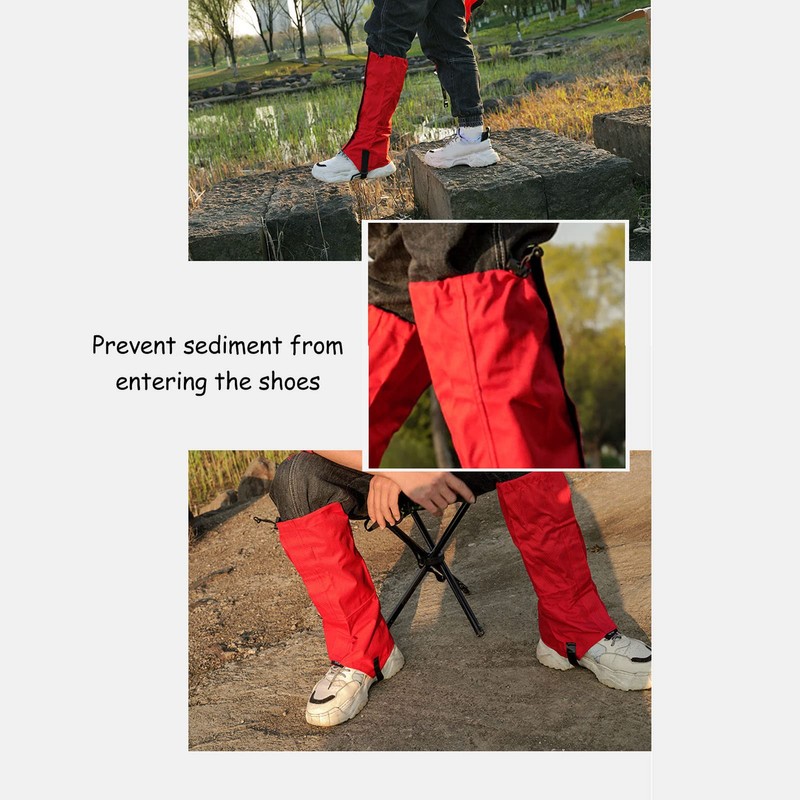 Shipenophy Snow Leg Gaiters, Snow Boot Unisex Long Hook and