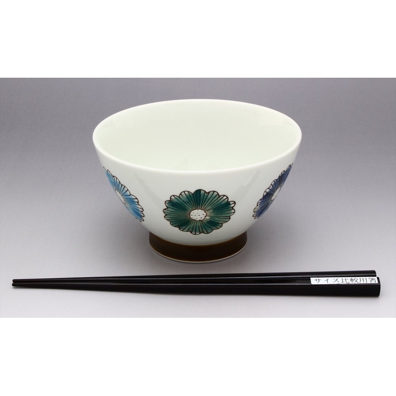 Hasami kurawa? Bowl Large Flower Blue 505545