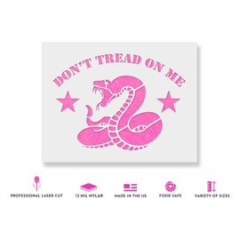 Don't Tread on Me Gadsden Flag Stencil - Reusable Stencils for Painting - Create DIY Don't Tread on Me Gadsden Flag Crafts and Decor