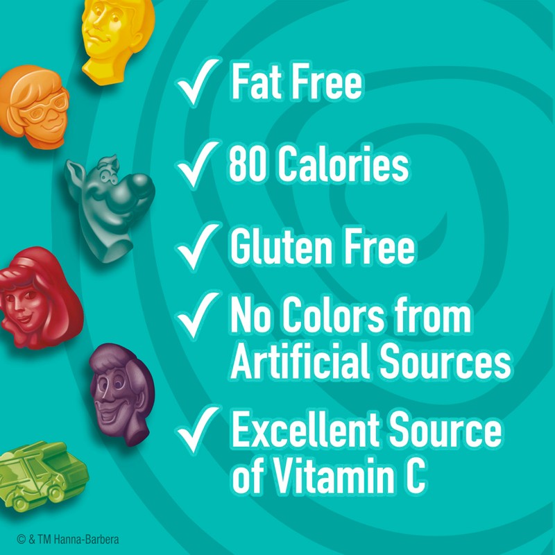 Scooby-Doo Fruit Flavored Snacks, Gluten Free, Kids Snacks, 10 Ct,