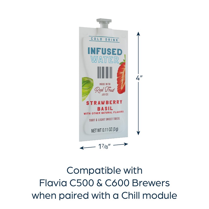 Water, Strawberry Basil, Freshpack, 100/CT, Multi