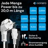 sonero Stromkabel Kaltgerätekabel 3 Polig, 3,0m, 90° Winkel Schutzkontakt Schuko