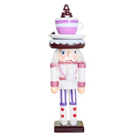 25cm Wooden Pink Nutcracker Soldier Christmas Nutcracker Figures Ornaments,Nutcracker Christmas Decorations,Nutcracker Gifts Nutcracker Soldier Puppet Doll for Tree Tradition Xmas Present Indoor Decor