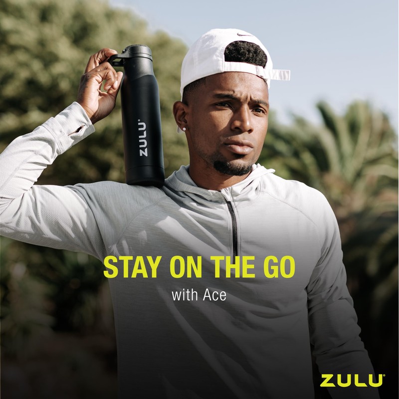 Zulu Ace 24oz Vacuum Insulated Stainless Steel Water Bottle with