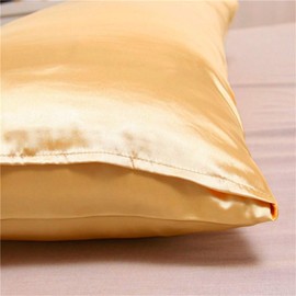 juwenin Silky satin PillowCases - 2 Packs 50 X 75 C M Silky-soft, Anti-static Dust Mite Resistant (Gold)