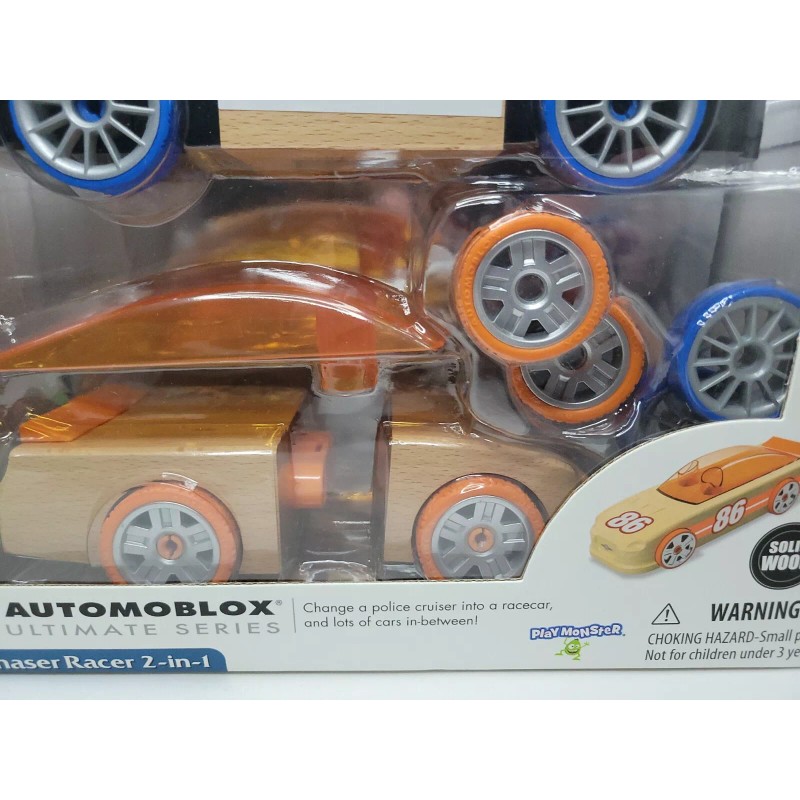 Automoblox Ultimate Series Chaser Racer 2-in-1 Police Cruiser Racecar Solid