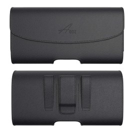 for Schok Volt SV55, Premium Leather AGOZ Pouch Case Holster Cover with Belt Clip & Belt Loops