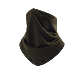 Unbranded Winter Fleece Neck Gaiter Ski Tube Scarf for Cold Weather Neck Warmer Face Cover - Army green, 36*30cm -with drawstring