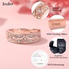 Jeulia 925 Sterling Silver Rings Milgrain Round Cut Women's Band