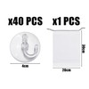 SLEEKEE 40 Transparent Suction Cup Hooks with 4 cm Diameter