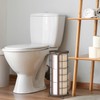 BROOKSTONE, Bronze Toilet Paper Holder, Freestanding Bathroom Tissue Organizer, Minimalistic