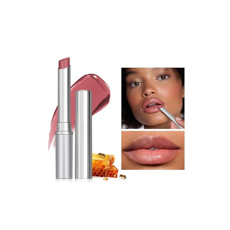 2PCS Hydrating Honey Lipstick，Sheer Tinted Lip Balm for All Skin