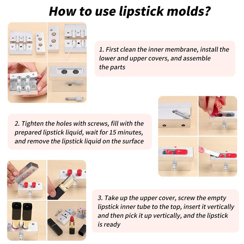 ZJchao Diy Lipstick Making Kit, Aluminum Alloy DIY lipstick Maker,