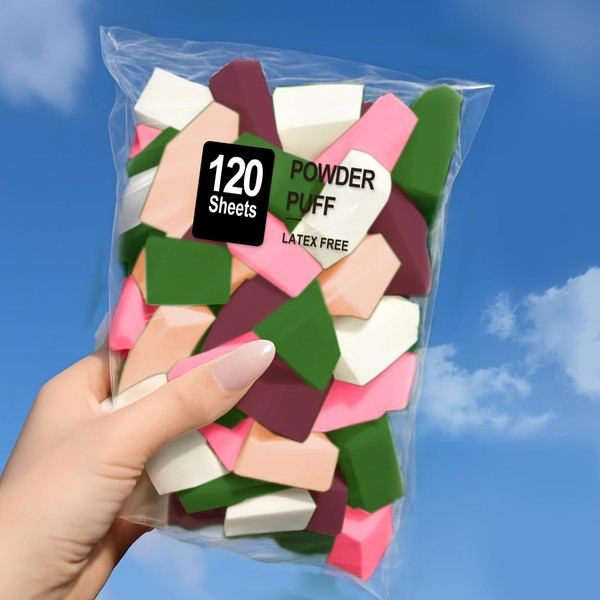 Makeup Sponges Triangle Cosmetic Wedges, 120 Count, for Foundation Blending,