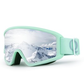 Qunature Ski Goggles Anti-fog Snow Goggles Ski Goggles with Double Lenses Anti-Glare Safety Goggles for Glasses Wearers for Winter Sports such as Skiing, Snowboarding, Ice Skating Women and Men Blue