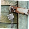 Operitacx Stainless Steel Luggage Lock Rust Small Padlock with Key