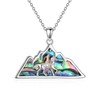 ONEFINITY Horse Necklace 925 Sterling Silver Mountain Horse Pendant Necklace
