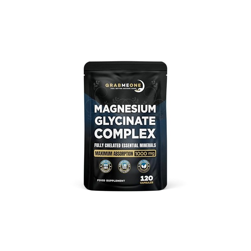 Magnesium Glycinate 4-in-1 Complex 1000mg Supplements, 120 Capsules