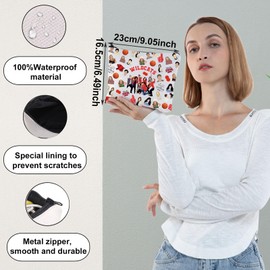 WZMPA High School Musical Cosmetic Bag Troy & Gabriella Fans Gift High School Musical Character Makeup Zipper Pouch Bag Broadway High School Merch, WILDCATS, Fit