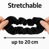 Satin Scrunchies for Women – Pack of 3 Black Hair
