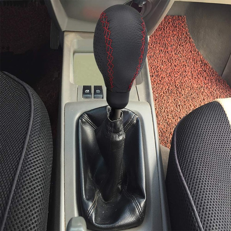 Sakali Leather Round Ball Car Gear Stick Shift Shifter Knob