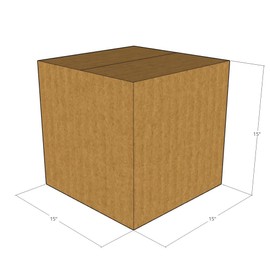 E1 Packaging 15" x 15" x 15" Corrugated Boxes 32 ECT (Pack of 10-15x15x15) | Quality Moving Boxes. Great for Shipping Boxes for Business, Office or Home.