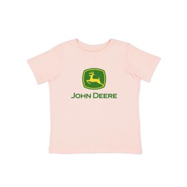 John Deere Youth Girls Light Pink Logo T-Shirt (US, Alpha, X-Large, Regular, Light Pink)