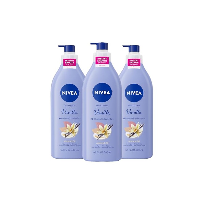 NIVEA Vanilla and Almond Oil Infused Body Lotion - Fast