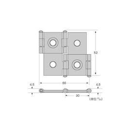 High Logic P-716 Hinge (Folding Screen) 1.5 x 1.9 inches (39 x 48 mm)