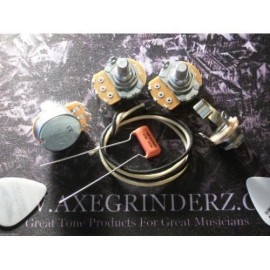 Axegrinderz Tone Products US Spec Wiring Harness Kit For Jazz Bass .047uf Sprague Orange Drop