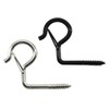 Zerniple Q Shaped Hanger Hooks Screw Hooks with Safety Buckle