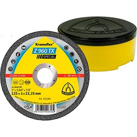 Klingspor 322185 Z 960 Torx Zircon Cutting Discs 125 x 1 x 22,23 mm gerade, Capacity – 25
