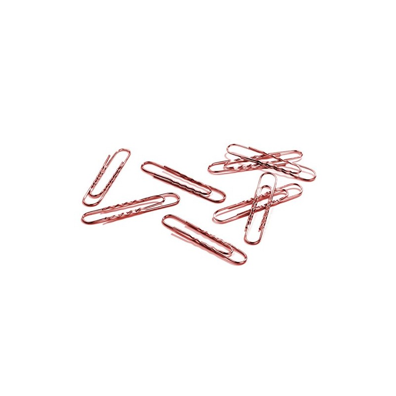 Durable 121324 Paper Clips, 77 mm, Pack of 100, Copper-Coated