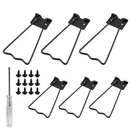 Murtenze 6 Pcs Easel Back, 3.34" Iron Picture Frame Easel Back - Reliable Photo Frame Stand with Screws & Screwsdriver for Crafts and Art Frames (Black)