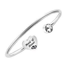 NA- Bridesmaid Jewelry Maid of Honor Jewelry Gift Wedding Bridal Party Bracelets For Friend BFF Weding Gifts Friendship Gifts (Maid of honor)