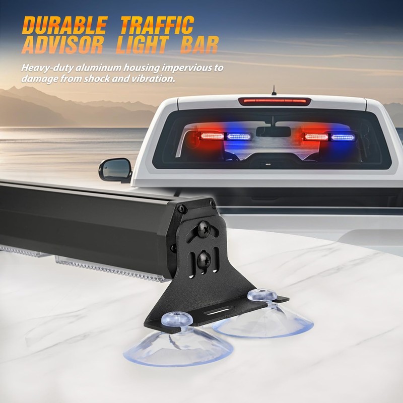 Nilight 40LED Blue Red Emergency Strobe Traffic Advisor Light Bar