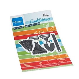 Marianne Design Craftables Marleen Garden Tools for Paper Craft Projects - One Size - Silver or White - Pack of 6