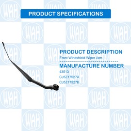 Wahparts Front Driver Side Windshield Wiper Arm Compatible with Ford Escape 2013-2019 Replace 43513 CJ5Z17527A CJ5Z17527B