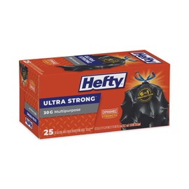 Hefty Ultra Flex 30 Gal. Large Trash Bags with Drawstring 25 ct (Pack of 6)