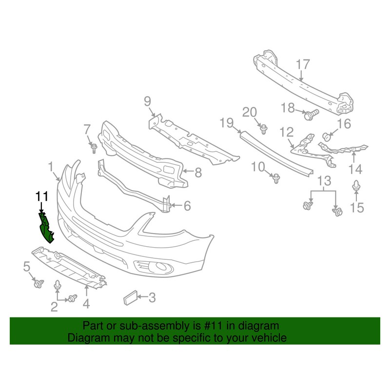 Subaru Tow Hitch Bumper Cover - 57731XA13A