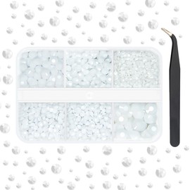 qiipii 2mm 3mm 4mm 5mm 6mm Resin Rhinestones for Crafting Flatback Jelly Stones Bulk Diamonds Crystals Gems Charms for Nails Face Eyes Makeup Tumblers Bottles DIY Crafts Shoes