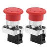 2PCS Red Sign Emergency Stop Switch Button Stop Micro Switch