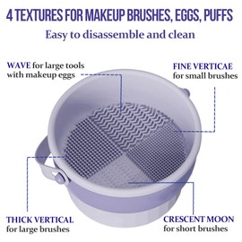 Purple 3 in 1 Makeup Brush Cleaning