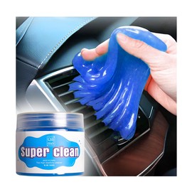 FALVFUN Car Cleaning Gel, Reusable Vehicle Air Vent Crevice Detailing Putty, Automotive Interior Detail Slime Cleaner Removal Tool Kit Accessories, Universal for SUV, Sedan, Truck (Blue)