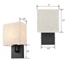YUBOLE Industrial Wall Sconces Black Bedroom Wall Lamp with Khaki