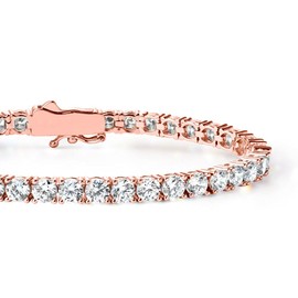 Gift from New York 10ct Tennis Bracelet, Sterling Silver , Created Diamond