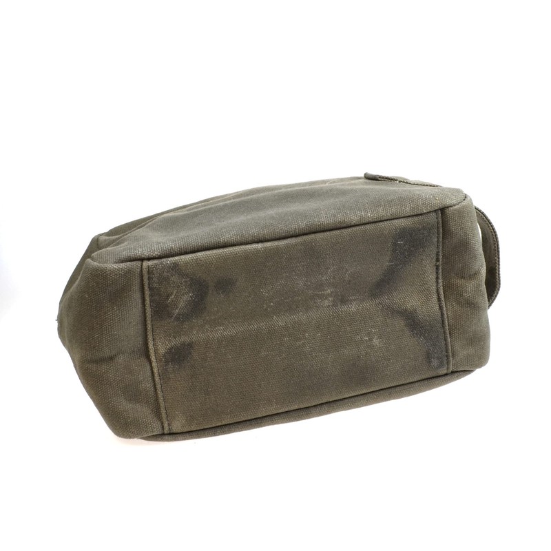 Meridian to-Go Mens Toiletries Wash Bag Khaki Heavy Waxed Canvas