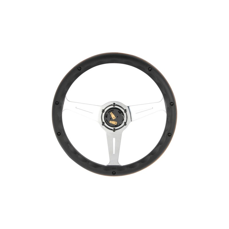 New World Motoring 14" Inch Classic Nostalgia Style Wood Grip