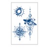 GZ395 396 Temporary Compass Tattoo Planet Tattoo Sun and Moon