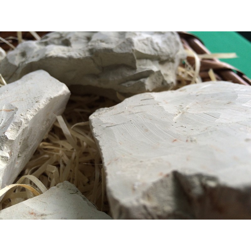 GREEN edible Clay chunks (lump) natural for eating (food), 8